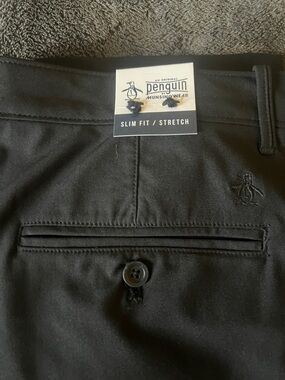 Original Penguin Black Trouser 36 x 32 NWT